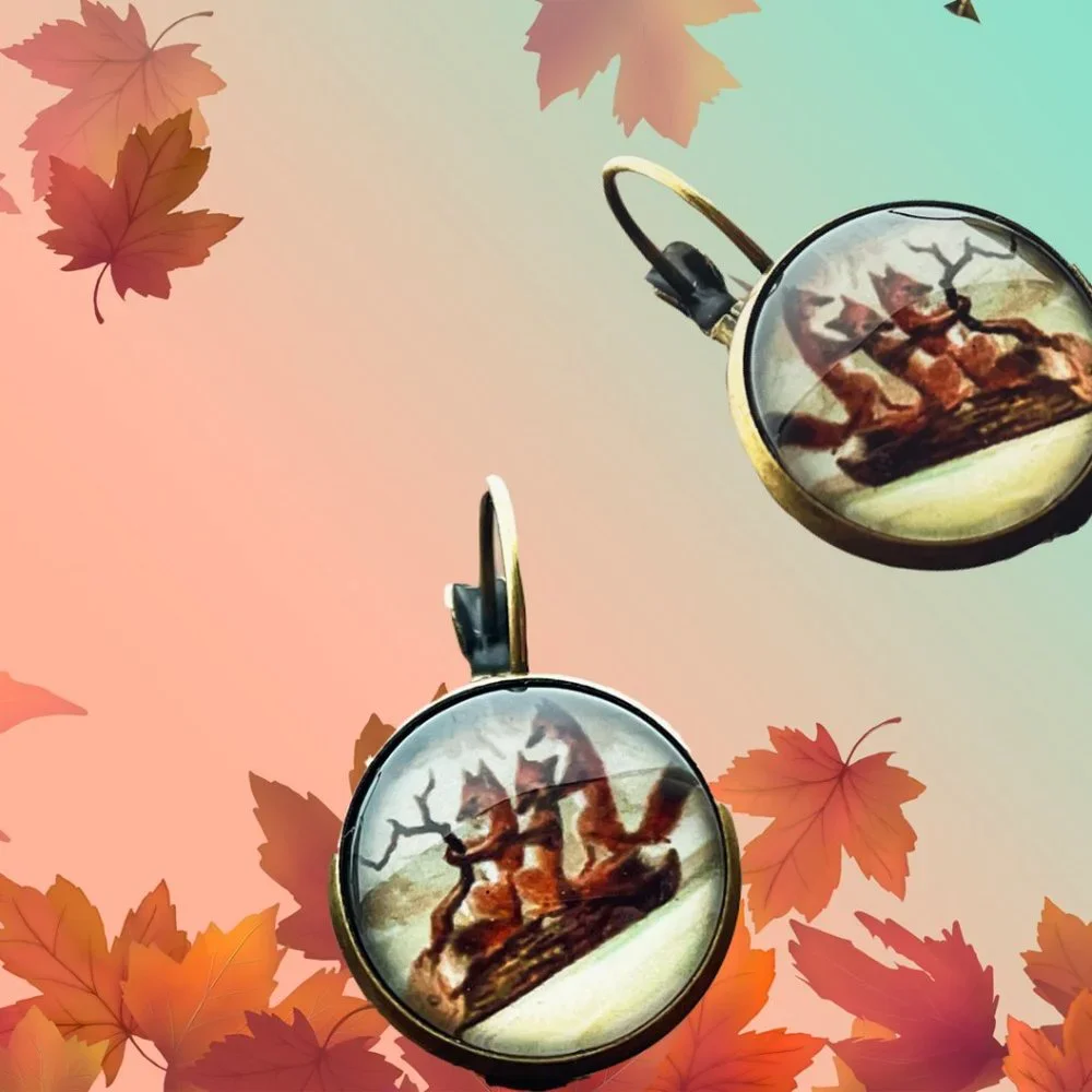 🆕Exciting! Animal Earrings - Fox Play - Picture 2 of 8